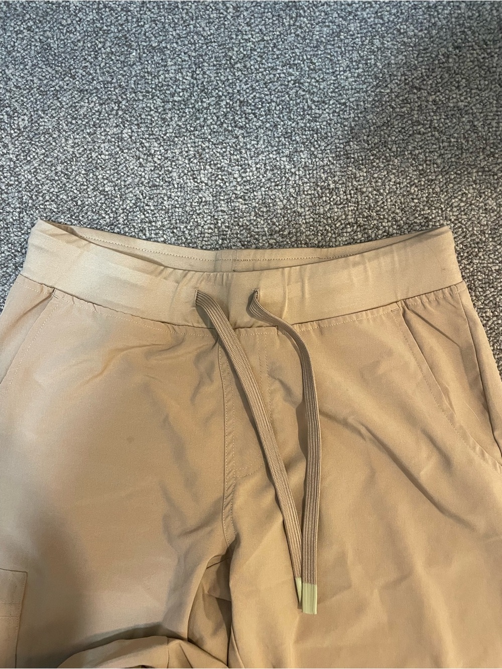 Neutral Tan Scrub Set - Top & Drawstring Pants - Picture 4 of 5